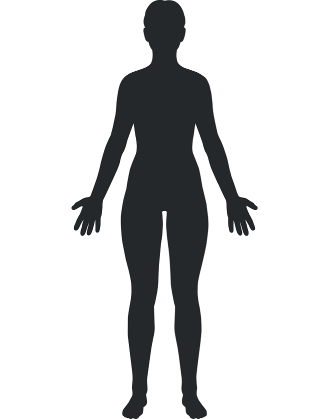 Outline of a human body